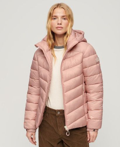Women's Hooded Fuji Padded Jacket Pink / Vintage Blush Pink - Size: 10 - Superdry - Modalova
