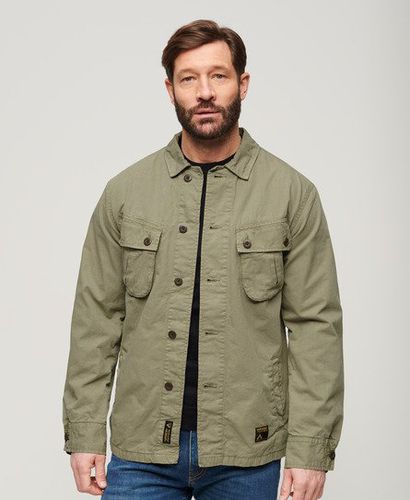 Men's Military Overshirt Jacket Khaki / Light Khaki Green - Size: L - Superdry - Modalova