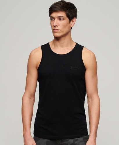 Mens Classic Essential Logo Vest Top, Black, Size: M - Superdry - Modalova