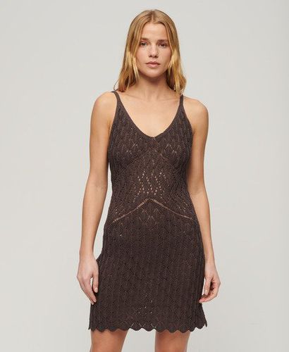 Women's Crochet Cami Mini Dress / Dark Oak - Size: 10 - Superdry - Modalova