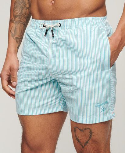 Men's Printed 15-inch Recycled Swim Shorts / Stripe Print - Size: Xxl - Superdry - Modalova