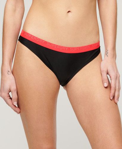 Women's Elastic Classic Bikini Bottom Black - Size: 10 - Superdry - Modalova
