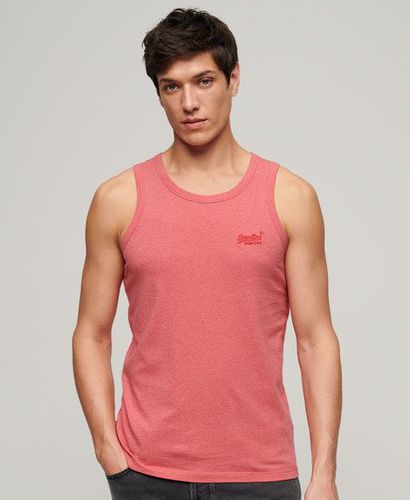 Men's Essential Logo Vest Top Pink / Punch Pink Marl - Size: L - Superdry - Modalova