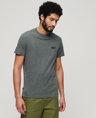 Men's Organic Cotton Essential Logo T-Shirt / Asphalt Grey Grit - Size: L - Superdry - Modalova