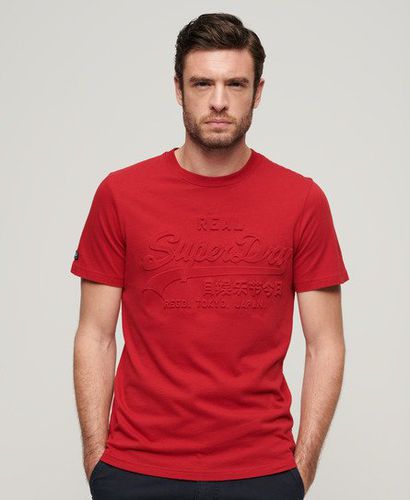 Men's Embossed Vintage Logo T-Shirt Red / Expedition Red - Size: Xxxl - Superdry - Modalova