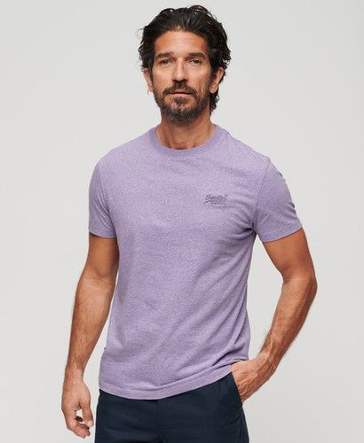 Men's Organic Cotton Essential Logo T-Shirt Purple / Iris Purple Marl - Size: M - Superdry - Modalova