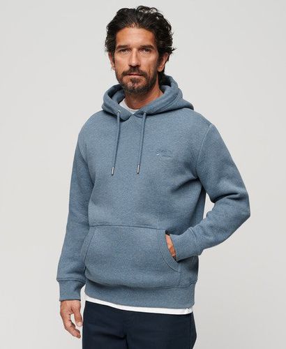 Men's Mens Classic Logo Embroidered Essential Hoodie, Blue, Size: S - Superdry - Modalova