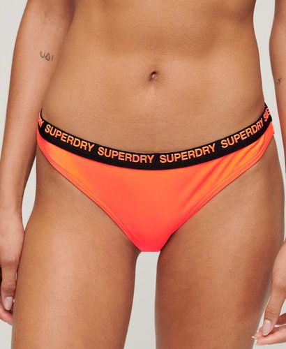 Women's Elastic Cheeky Bikini Briefs Orange / Neon Sun Orange - Size: 12 - Superdry - Modalova
