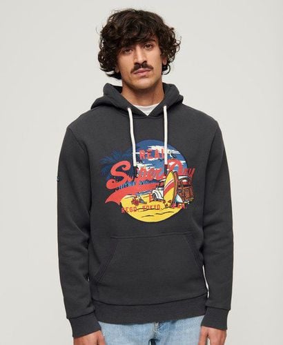 Men's LA Graphic Hoodie Black / Bison Black - Size: L - Superdry - Modalova