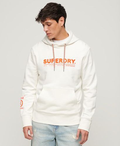 Men's Utility Sport Logo Loose Hoodie White / New Chalk White - Size: S - Superdry - Modalova