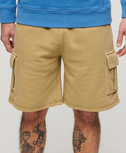 Men's Contrast Stitch Cargo Shorts Tan / Washed Cappuccino - Size: L - Superdry - Modalova