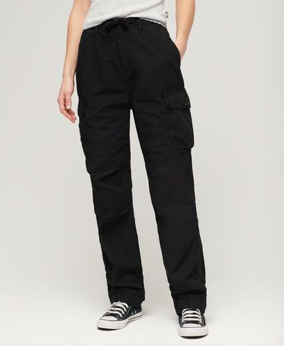 Women's Low Rise Parachute Cargo Pants Black - Size: 32/30 - Superdry - Modalova