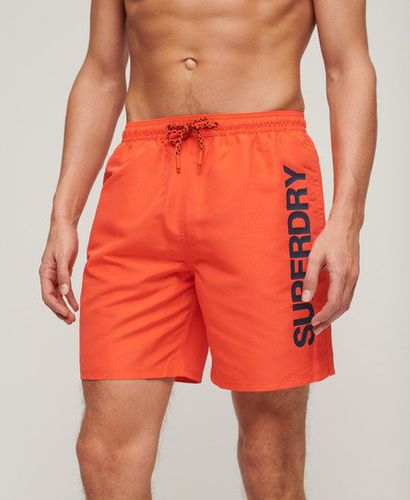 Men's Sport Graphic 17-inch Recycled Swim Shorts Red / Cherry Tomato Red - Size: M - Superdry - Modalova