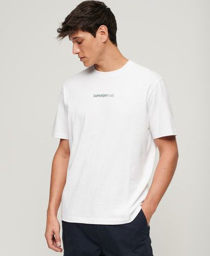 Men's Utility Sport Logo Loose Fit T-Shirt White / Brilliant White - Size: M - Superdry - Modalova