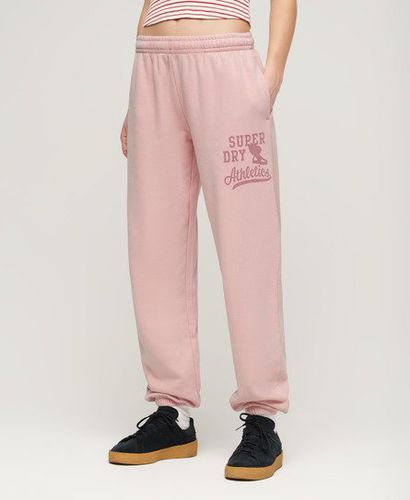 Women's Athletic Essentials Vintage Washed Graphic Jogger Pink / Soft Pink - Size: 14 - Superdry - Modalova