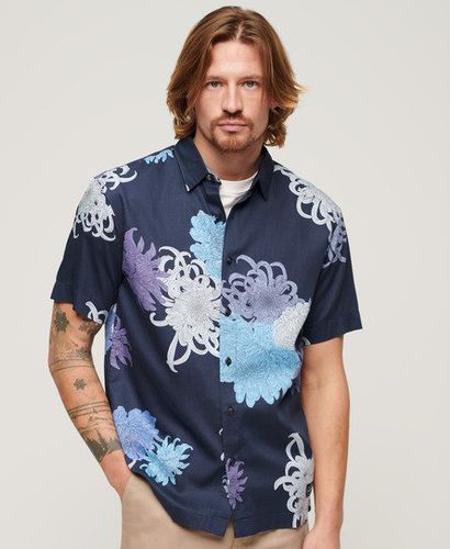 Men's Hawaiian Shirt Navy / Chrysanthemum Navy - Size: XL - Superdry - Modalova