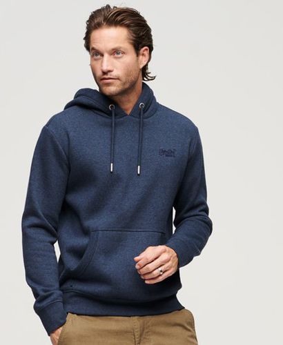 Men's Essential Logo Hoodie Navy / Vintage Navy Marl - Size: S - Superdry - Modalova