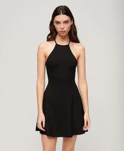 Women's Mini Jersey Fit-and-Flare Dress Black - Size: 10 - Superdry - Modalova