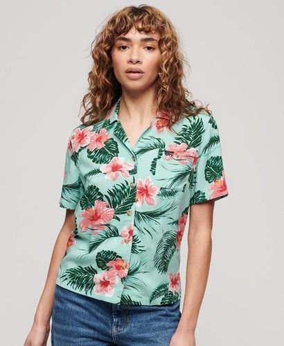 Women's Beach Resort Shirt Green / Luna Rose Mint - Size: 14 - Superdry - Modalova