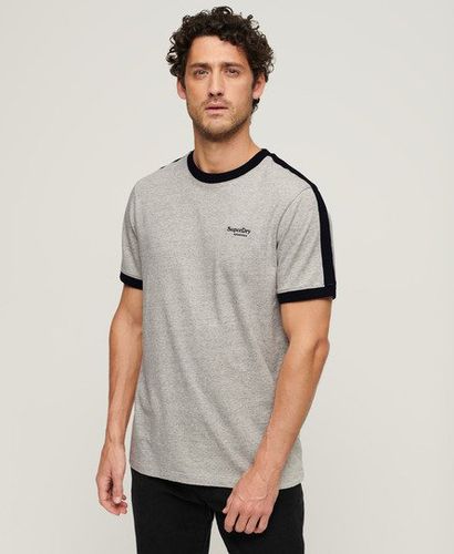 Men's Essential Logo Retro T-Shirt Grey / Grey Fleck Marl/Black - Size: Xxl - Superdry - Modalova