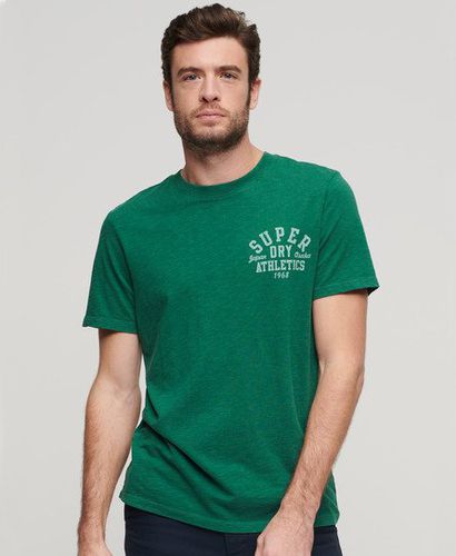 Men's Athletic College Graphic T-Shirt / Dark Forest Slub - Size: M - Superdry - Modalova
