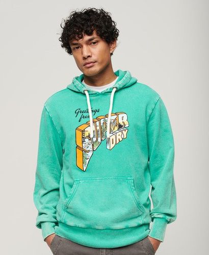 Men's Neon Travel Loose Hoodie Green / Cool Green - Size: M - Superdry - Modalova