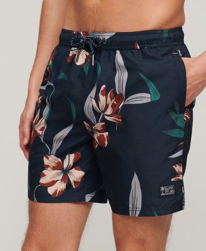 Men's Classic Hawaiian Recycled Swim Shorts, Navy Blue, Size: M - Superdry - Modalova