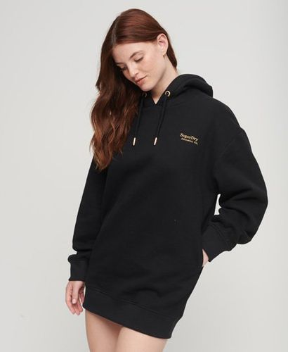 Women's Essential Hoodie Dress Black - Size: 6-8 - Superdry - Modalova