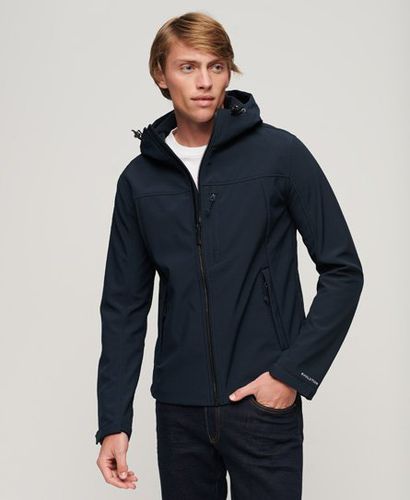 Men's Fleece Lined Softshell Hooded Jacket Navy / Eclipse Navy - Size: L - Superdry - Modalova