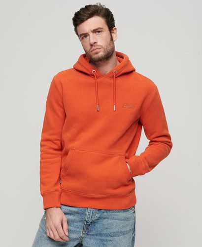 Men's Essential Logo Hoodie Orange / Denim Co Rust Orange - Size: L - Superdry - Modalova