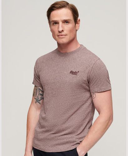 Men's Organic Cotton Essential Logo T-Shirt / Tois Burgundy Grit - Size: S - Superdry - Modalova