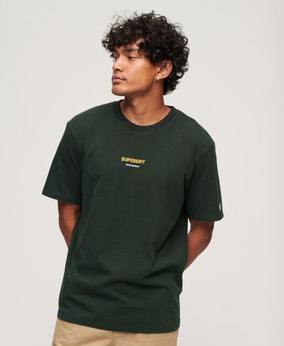 Men's Loose Fit Logo Print Sportswear T-Shirt, Green, Size: S - Superdry - Modalova