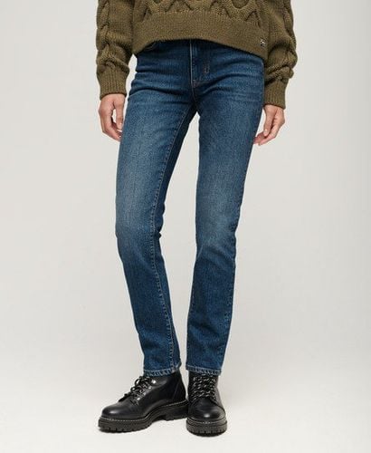 Women's Organic Cotton Mid Rise Slim Jeans Dark Blue / Valley Blue - Size: 24/32 - Superdry - Modalova