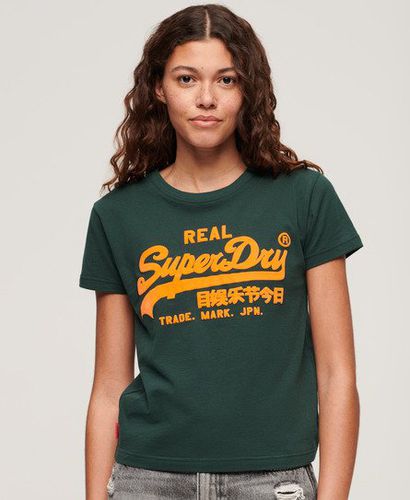 Women's Neon Graphic Fitted T-Shirt Green / Enamel Green - Size: 8 - Superdry - Modalova