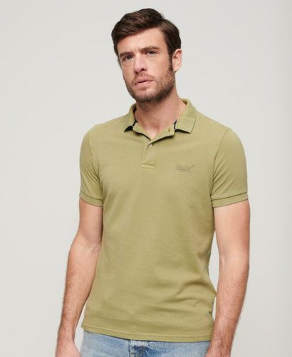 Men's Destroyed Polo Shirt / Olive Khaki - Size: Xxl - Superdry - Modalova