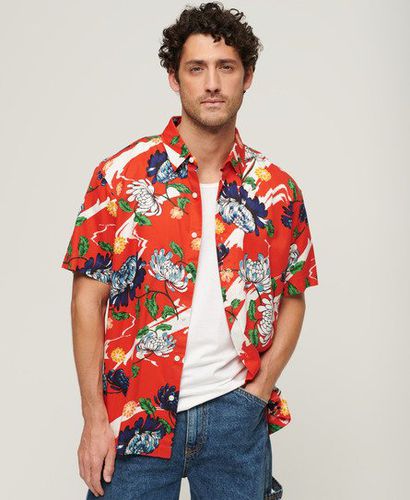 Men's Herren , und Kurzärmeliges Hawaiihemd Bedruckt, Größe: L - Größe: L - Superdry - Modalova