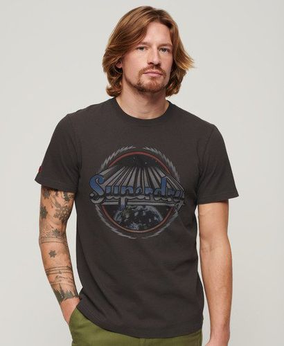 Men's Rock Graphic Band T-Shirt / Carbon Grey - Size: XL - Superdry - Modalova