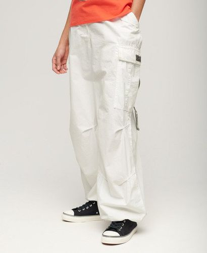 Women's Baggy Parachute Pants White / Optic - Size: S/M - Superdry - Modalova