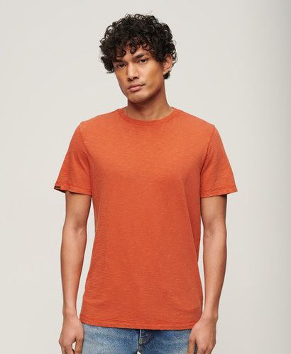 Men's Crew Neck Slub Short Sleeved T-shirt Orange / Mecca Orange - Size: L - Superdry - Modalova