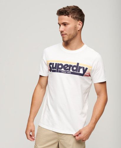 Men's Terrain Striped Logo T-Shirt / Optic - Size: XL - Superdry - Modalova