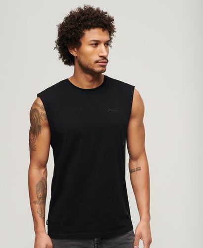 Men's Organic Cotton Essential Logo Tank Top Black - Size: Xxl - Superdry - Modalova