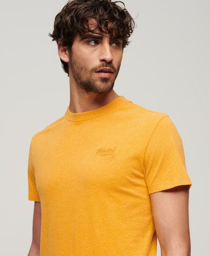 Men's Organic Cotton Essential Logo T-Shirt / Turmeric Marl - Size: M - Superdry - Modalova