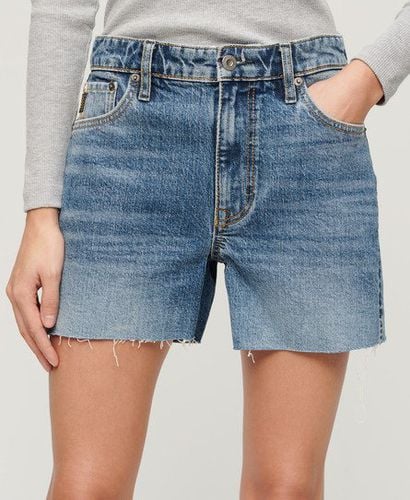 Women's Mid Rise Cut off Short Dark Blue / Fulton Vintage Blue - Size: 32 - Superdry - Modalova