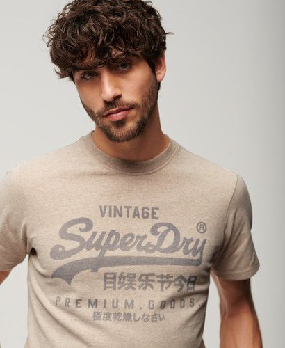 Men's Classic Heritage T-Shirt Beige / Lavin Beige Marl - Size: S - Superdry - Modalova