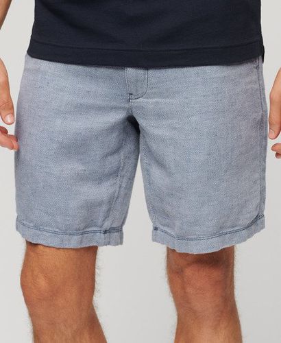 Men's Drawstring Linen Shorts Navy / Navy/optic - Size: XL - Superdry - Modalova
