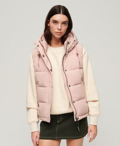 Women's Everest Hooded Puffer Gilet Pink / Pink Blush - Size: 10 - Superdry - Modalova