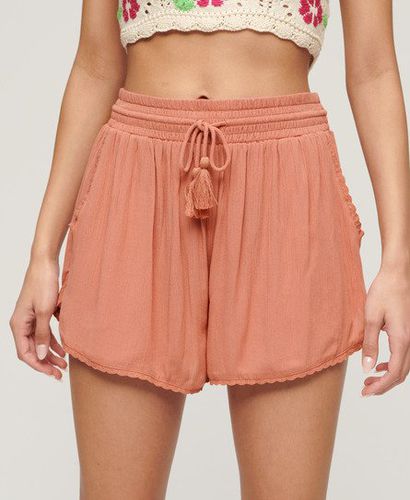 Women's Beach Shorts Pink / Desert Sand - Size: 16 - Superdry - Modalova