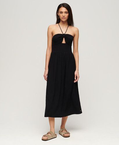 Women's Cut Out Midi Dress Black - Size: 10 - Superdry - Modalova