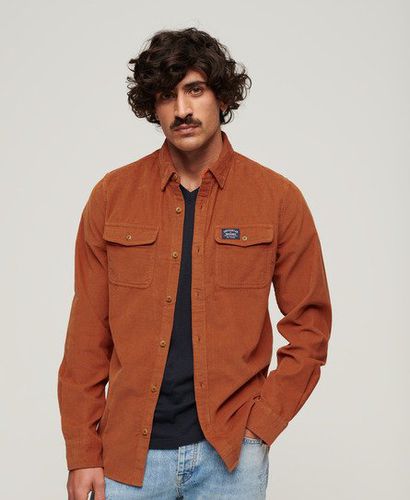 Men's Classic Trailsman Relaxed Fit Corduroy Shirt, Orange, Size: XL - Superdry - Modalova