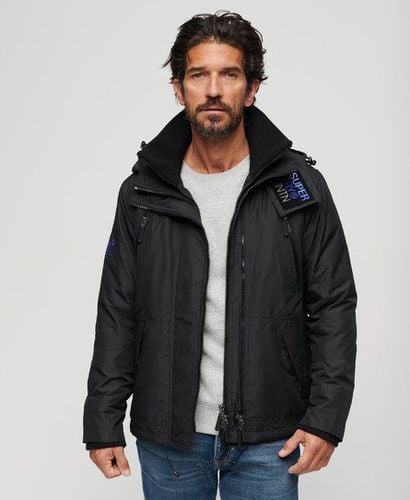 Mens Classic Embroidered Logo Hooded Mountain SD Windbreaker Jacket, Black, Size: XL - Superdry - Modalova